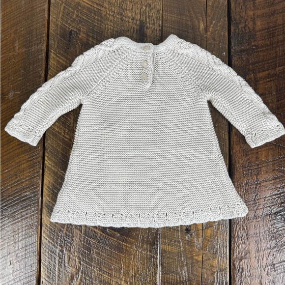 Cupcakes and Cashmere Baby Cable Knit Sweater Dress 0-3M Ivory - Picture 4 of 6